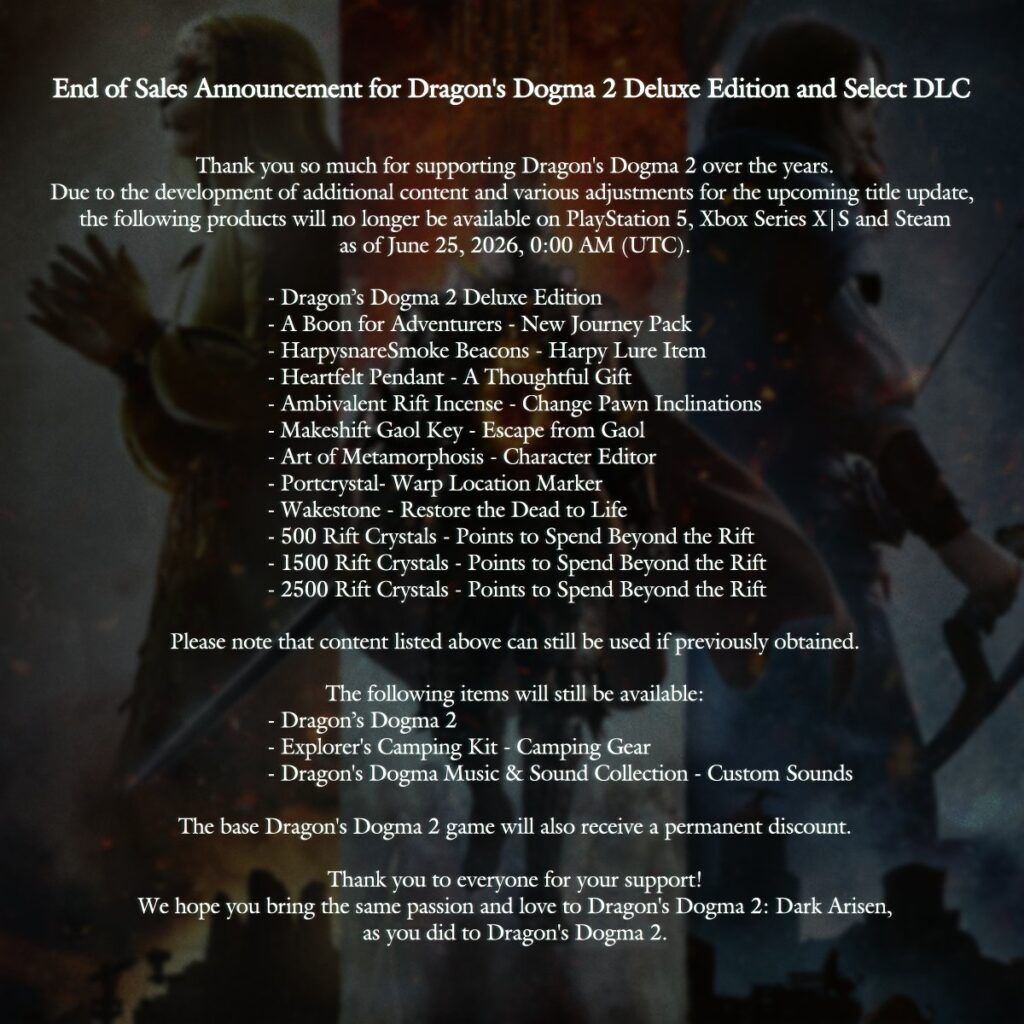 สองปียังไม่สาย? Dragon’s Dogma 2 เตรียมถอดเนื้อหา Microtransactions ออกจากหน้าร้านค้า 2 dragons-dogma-2-removes-microtransaction-listings