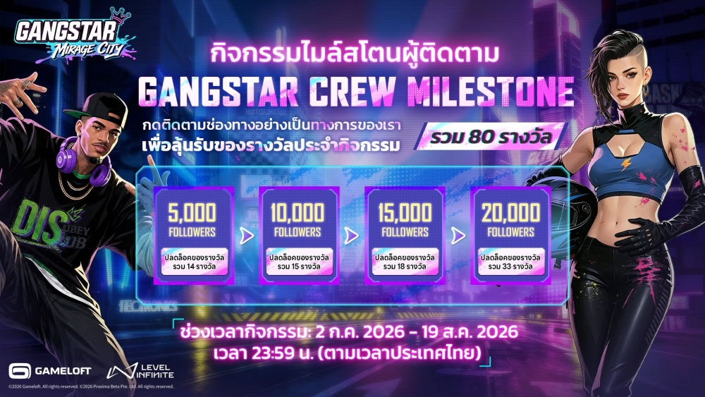 Gangstar Mirage City ส่ง “ลุงเอ” ตัวตึงไทยสู้แก๊งระดับ SEA 14 Gangstar Mirage City ส่ง “ลุงเอ” ตัวตึงไทยสู้แก๊งระดับ SEA