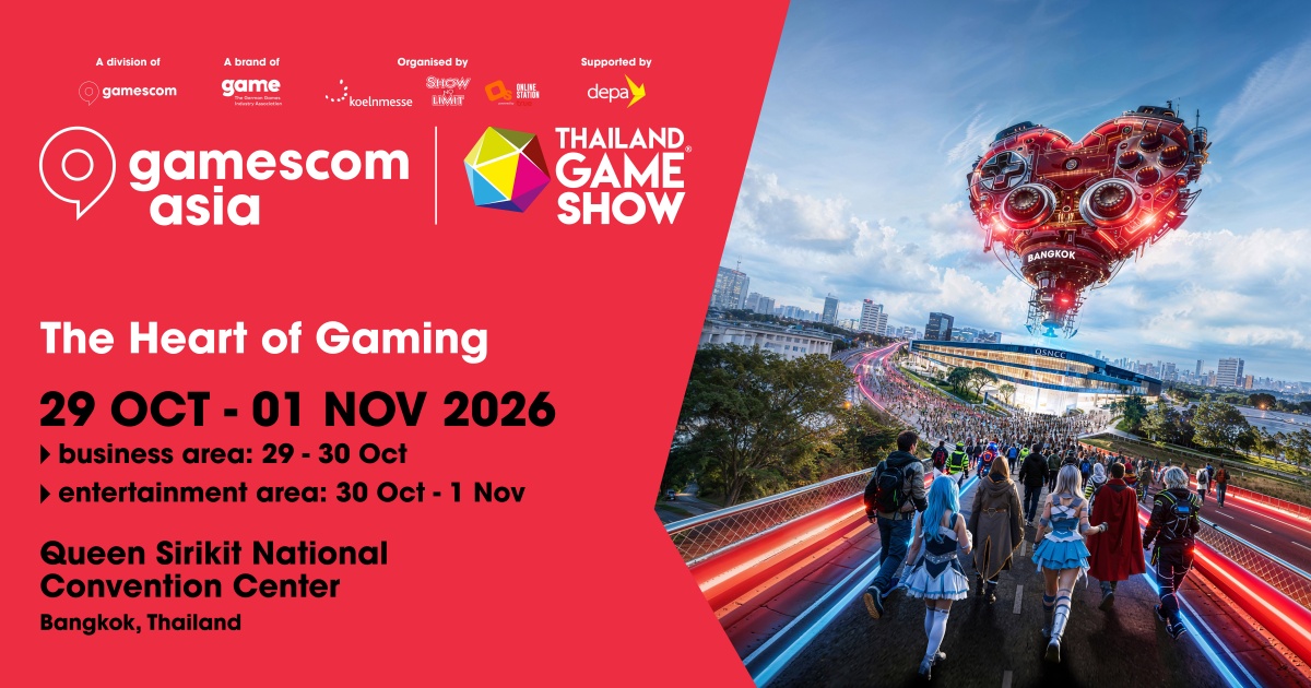 gamescom asia x Thailand Game Show 2026 สุดยอดมหกรรมเกม ปักหมุดกรุงเทพเป็นศูนย์กลางตลาดเกมแห่งเอเชียตะวันออกเฉียงใต้