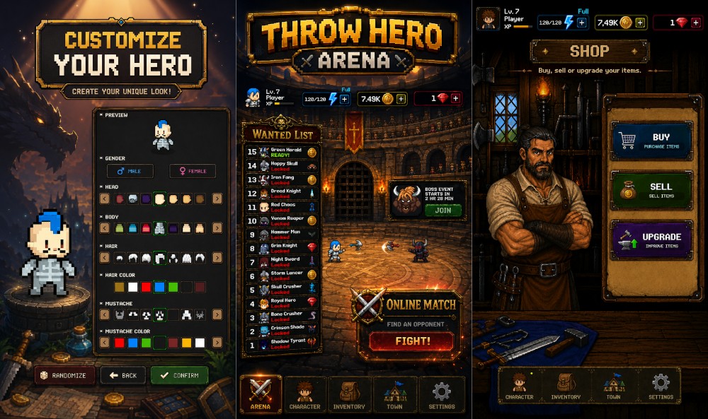Throw Hero RPG เปิดให้บริการบนสโตร์ไทยแล้ว 3 Throw Hero RPG