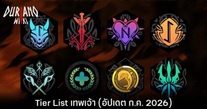 Tier List เส้นทางแห่งเทพเจ้า Duriano: Roguelike RPG (อัปเดต ก.ค. 2026)