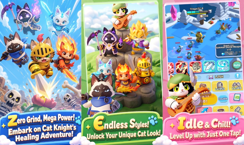 Cats Knight เปิดให้บริการบนสโตร์ไทยแล้ว 3 Cats Knight