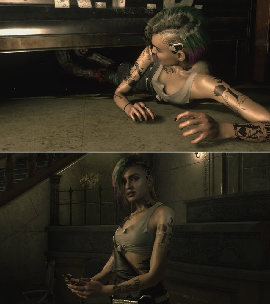 พา Judy จาก Cyberpunk 2077 ตะลุย Resident Evil 2 Remake แบบนู๊ด 2 พา Judy จาก Cyberpunk 2077 ตะลุย Resident Evil 2 Remake แบบนู๊ด