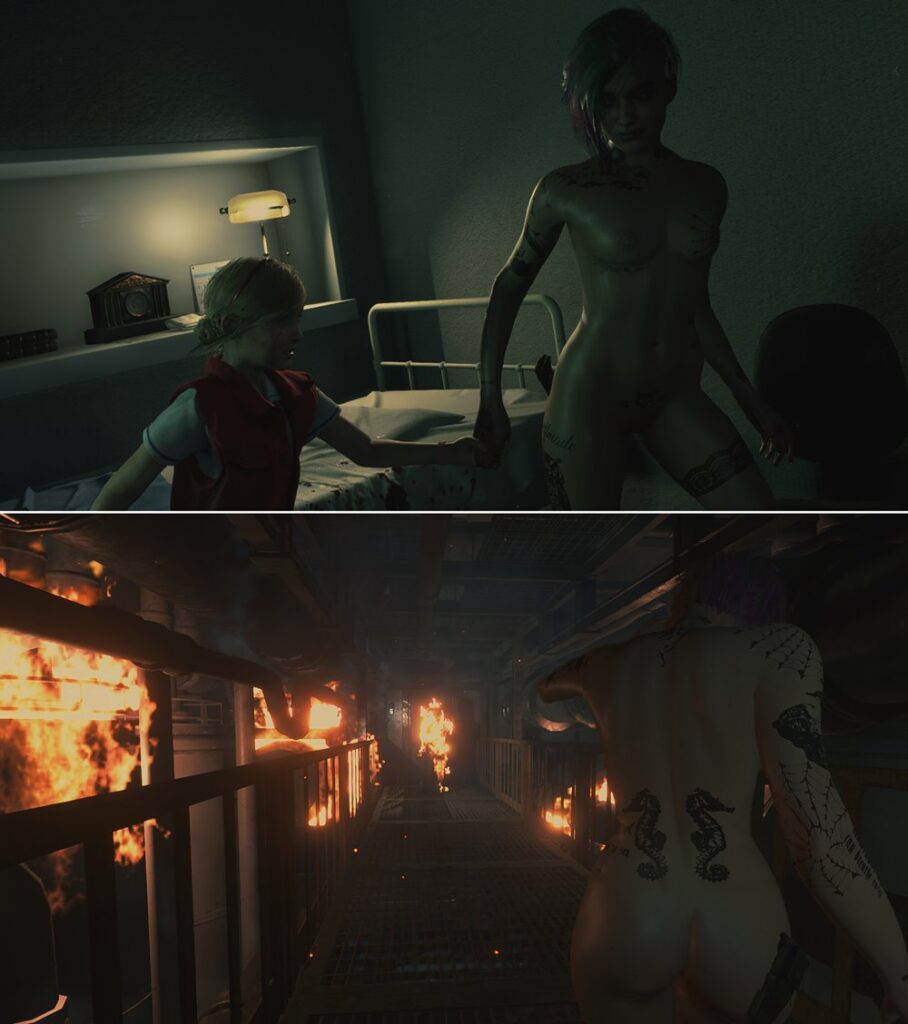 พา Judy จาก Cyberpunk 2077 ตะลุย Resident Evil 2 Remake แบบนู๊ด 5 พา Judy จาก Cyberpunk 2077 ตะลุย Resident Evil 2 Remake แบบนู๊ด